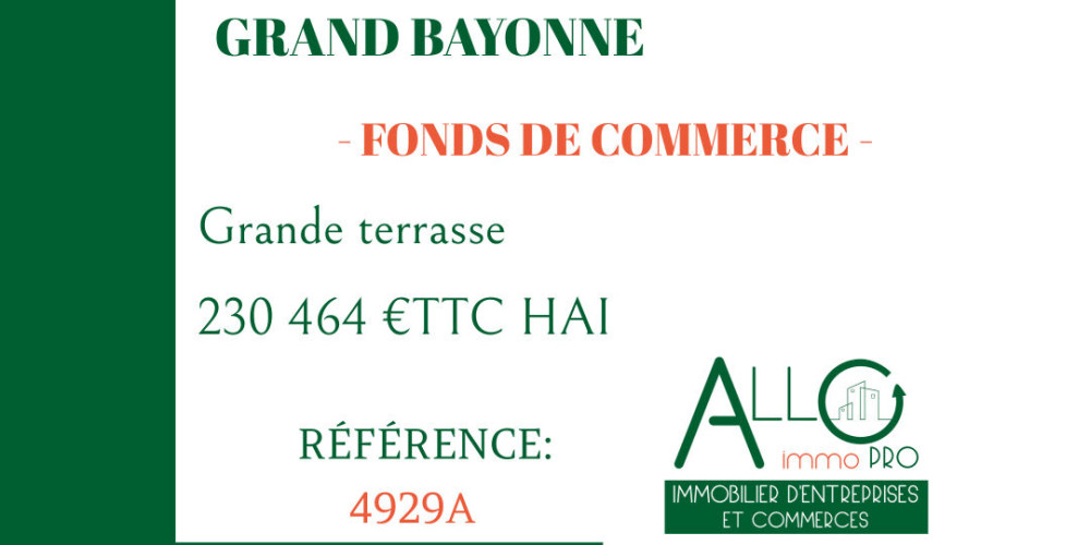 fond de commerce à BAYONNE (64100)